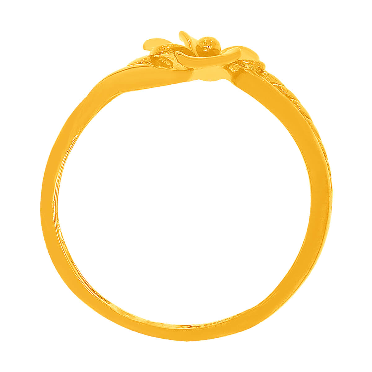 Elegance Rosy Bloom Gold Ring
