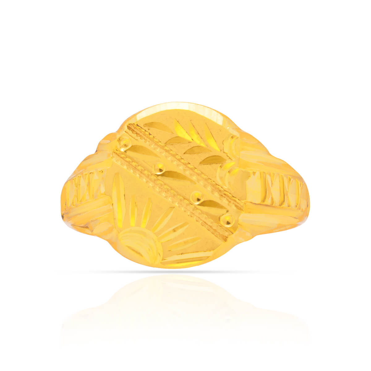 Polished Macho Men 22K Gold Ring