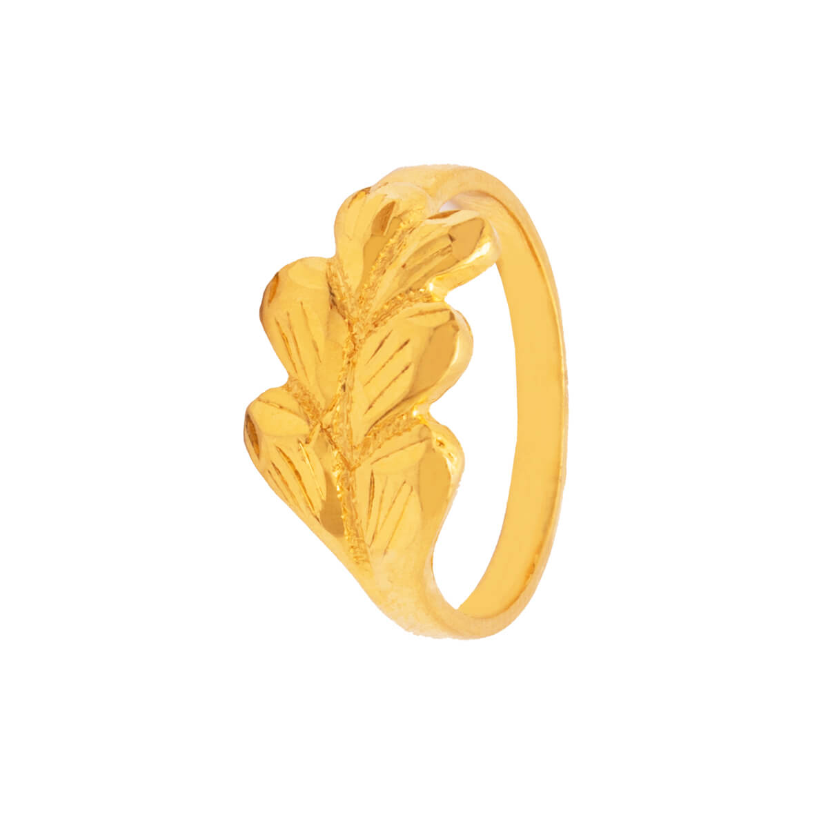 Golden Leafy Charm Women Ring