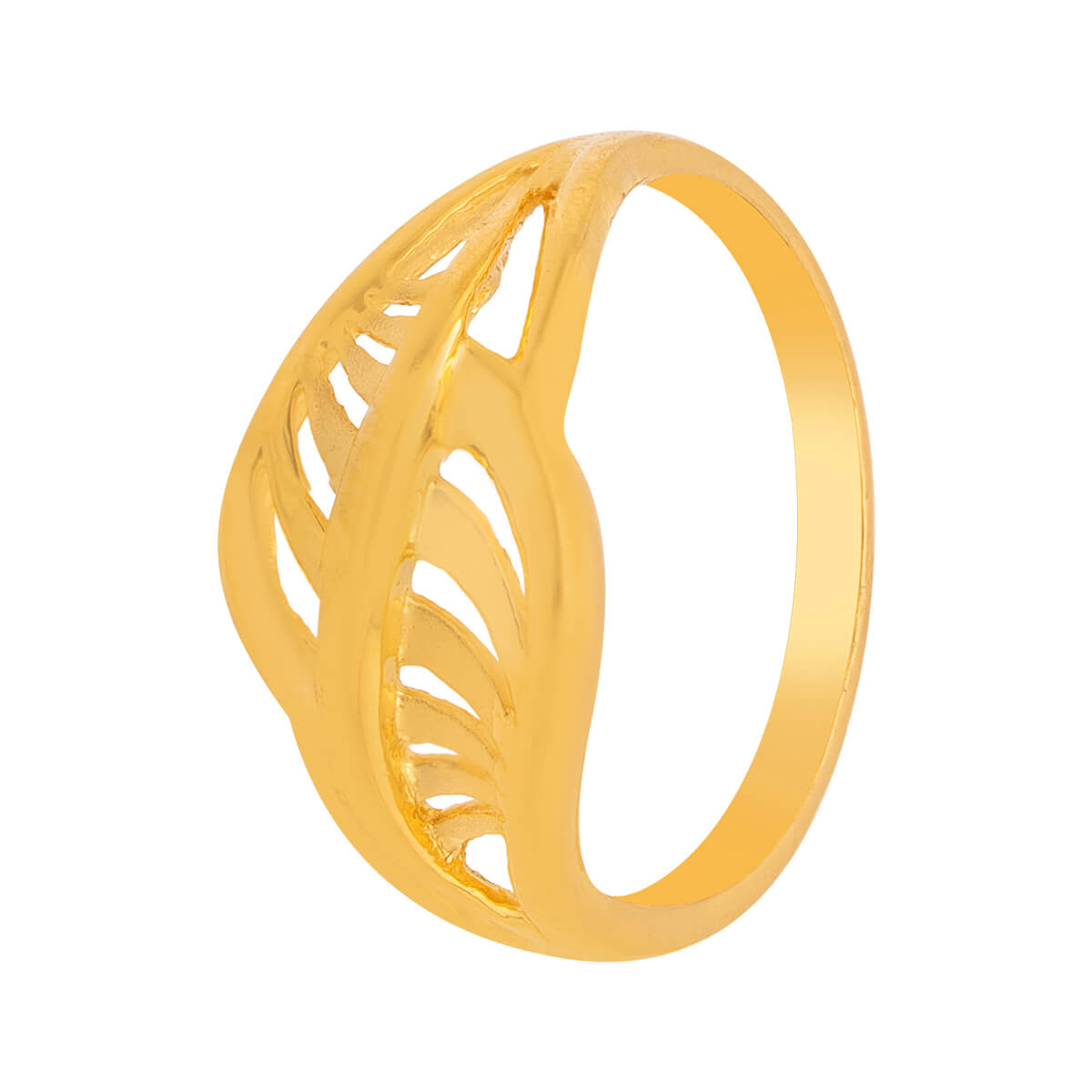 Contemporary Radiant Gold Women Ring