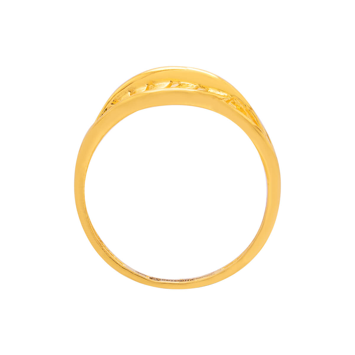 Contemporary Radiant Gold Women Ring