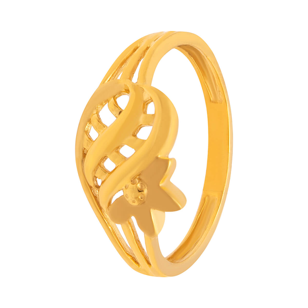 Delicate Petal Harmony Gold Women Ring