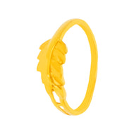 Golden Leafy Elegance Ring for Women
