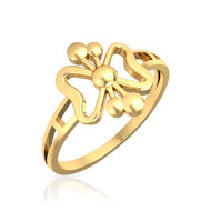 Glittering Butterfly Gold Ring for Women