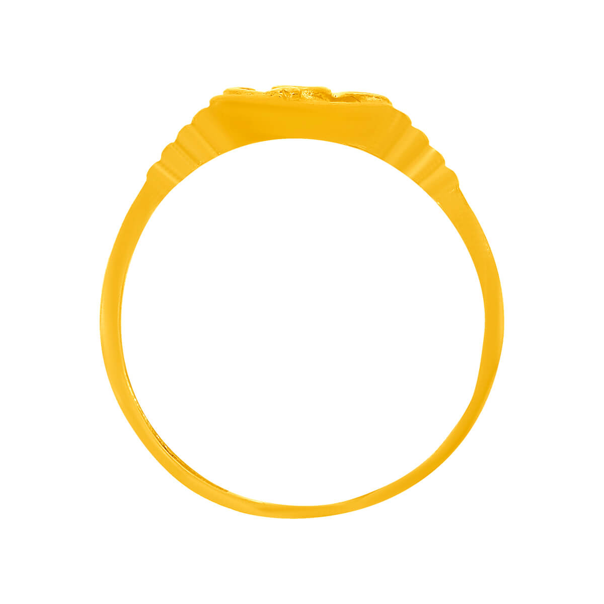 Divine OM Signet Gold Ring for Men 22K