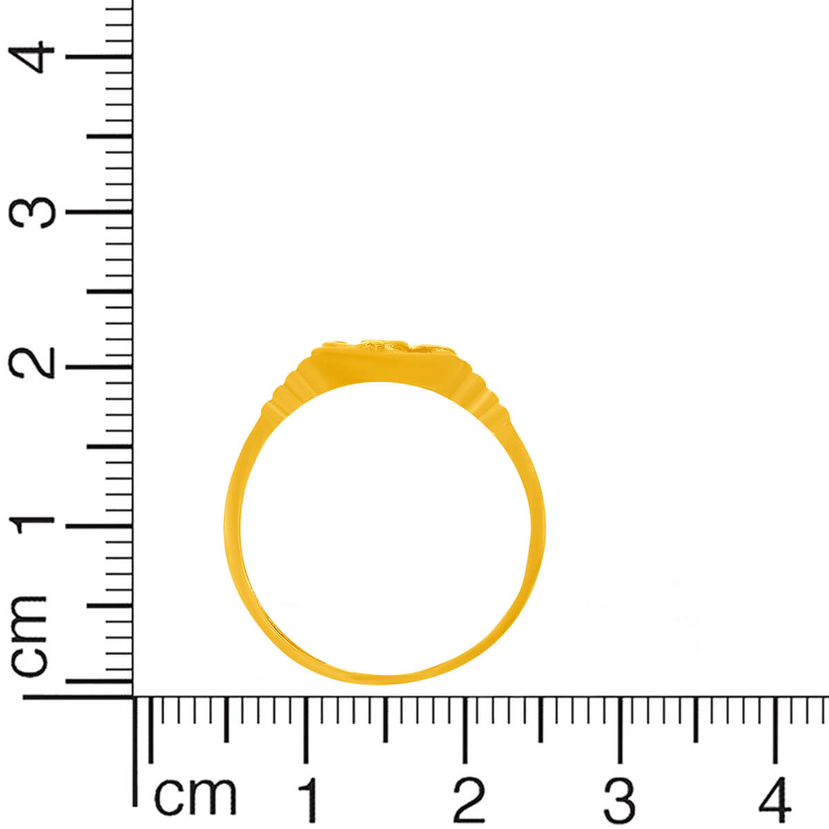 Divine OM Signet Gold Ring for Men 22K