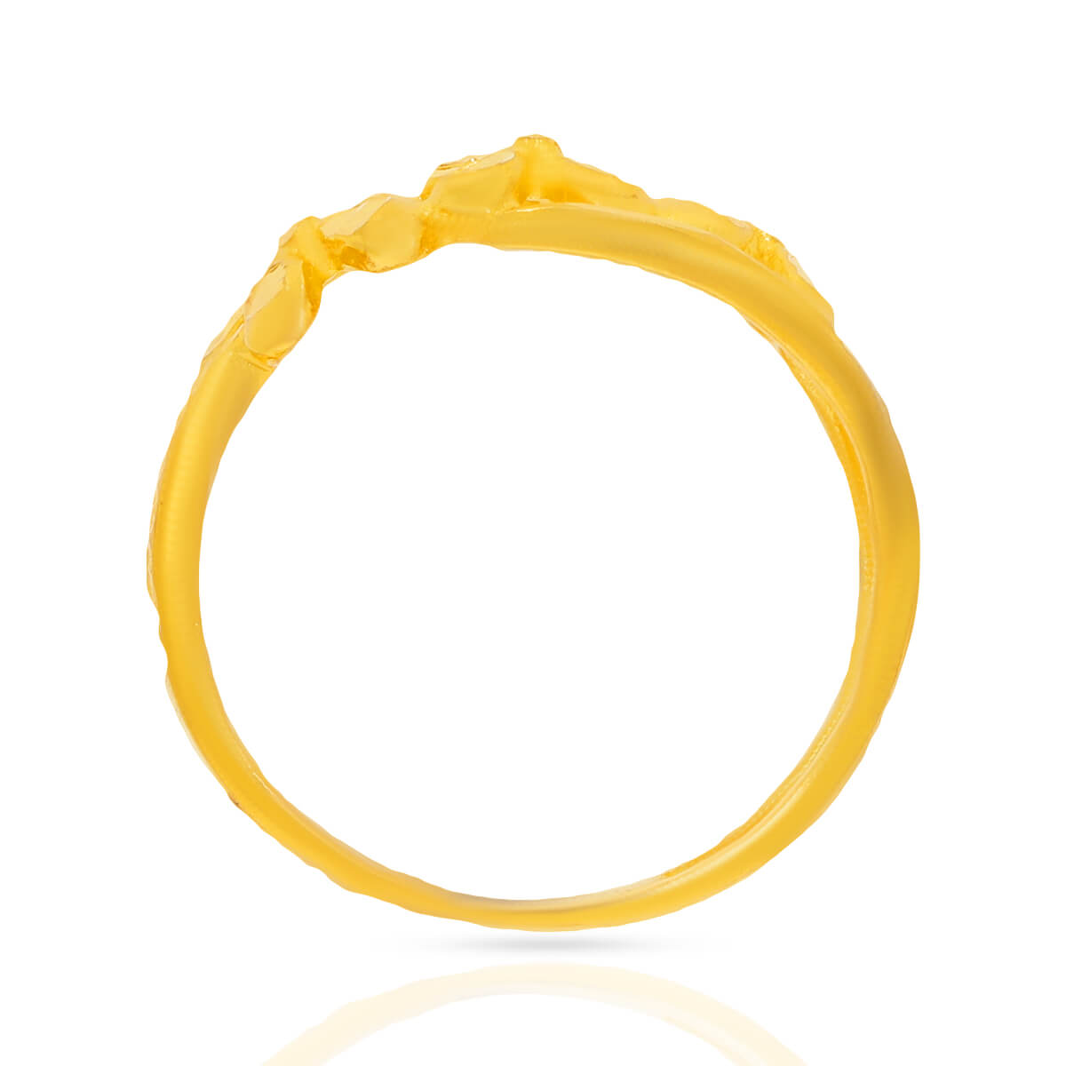 Gleaming Floral Blooms Gold Women Ring