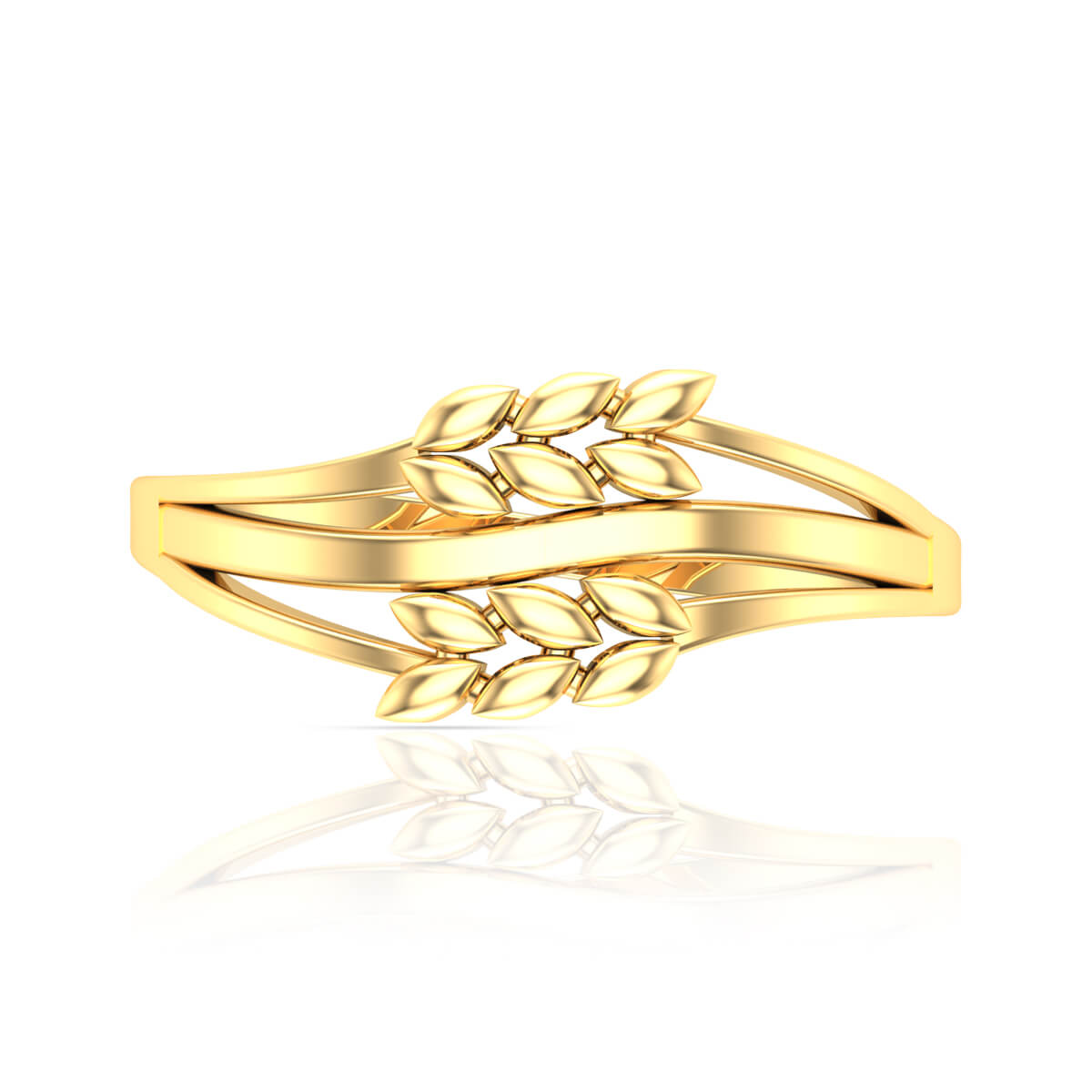 Golden Petal Dazzle Ring