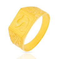 Elegant S Initial 22K Gold Men Ring