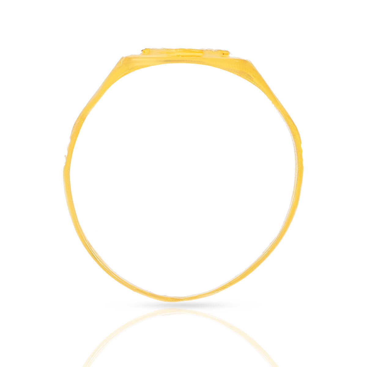 Elegant V Initial 22K Gold Men Ring