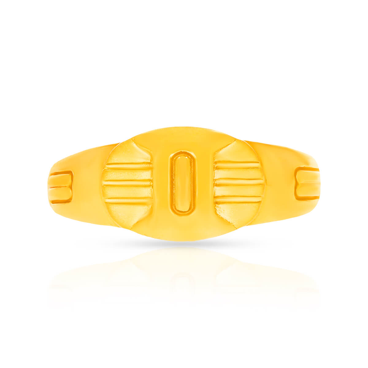 Modern Polished 22K Gold Men Ring