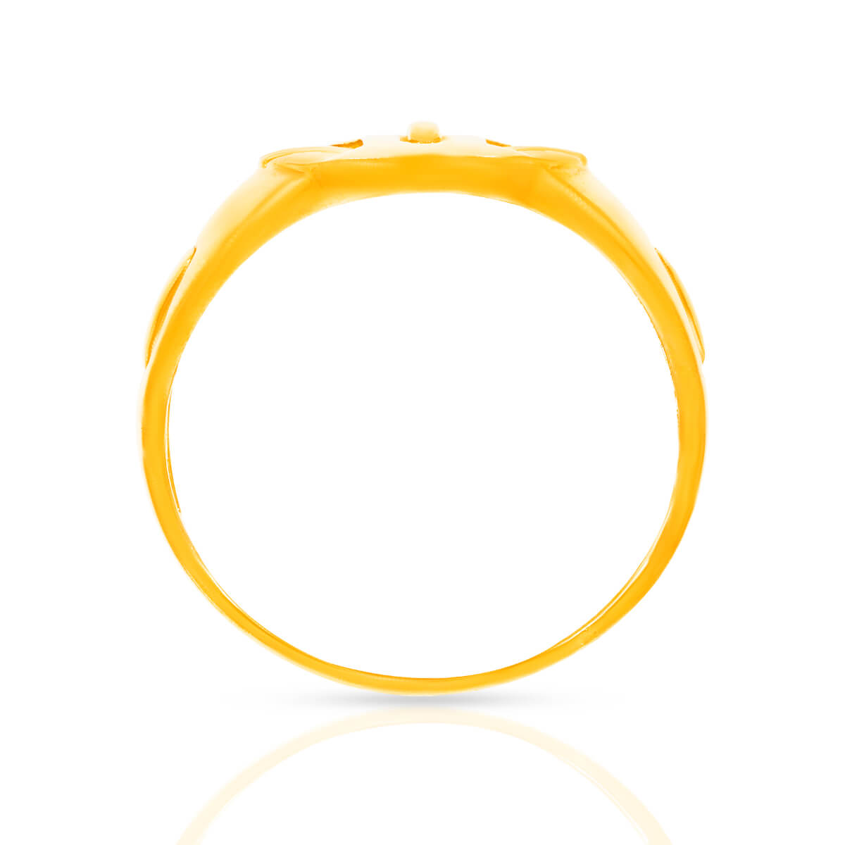 Modern Polished 22K Gold Men Ring