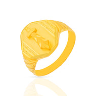 Golden Vigour Textured Men Ring 22K