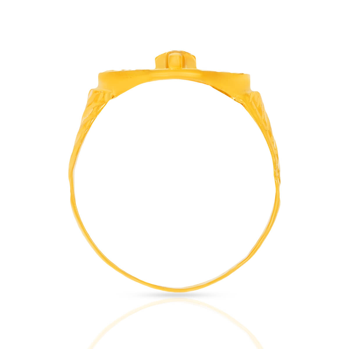 Golden Vigour Textured Men Ring 22K