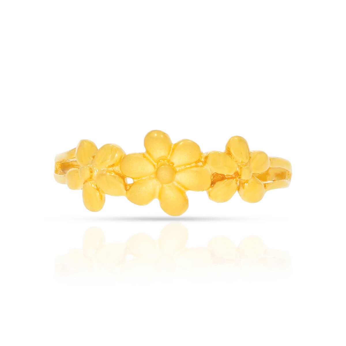Charming Viola Flower Gold Ring for Women