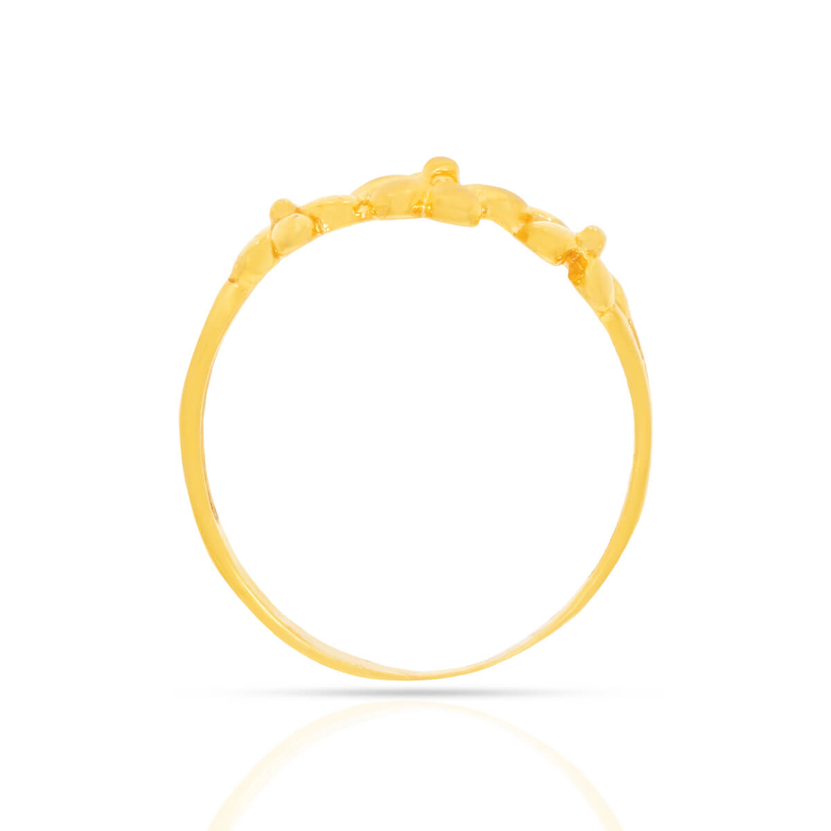 Charming Viola Flower Gold Ring for Women