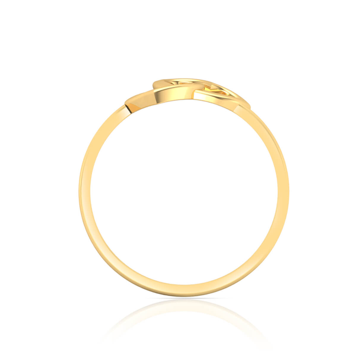 Contemporary Heart Charms Gold Ring