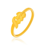 Petal Elegance Gold Ring for Women