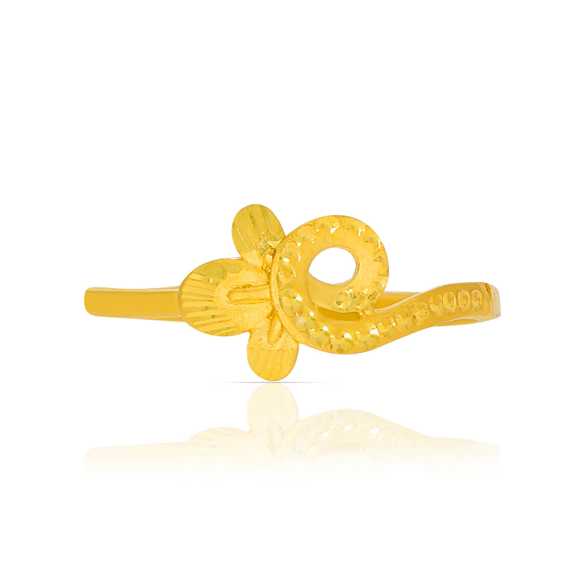 Golden Swirl Ring for Women