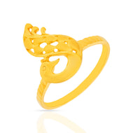 Delightful Swirl Gold Women Ring