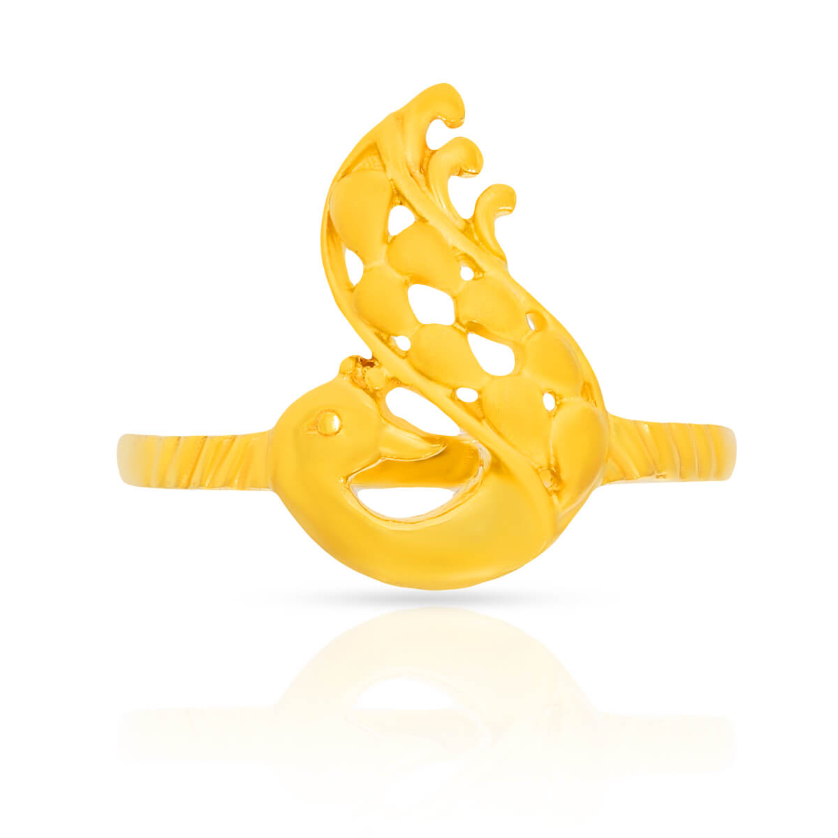 Delightful Swirl Gold Women Ring