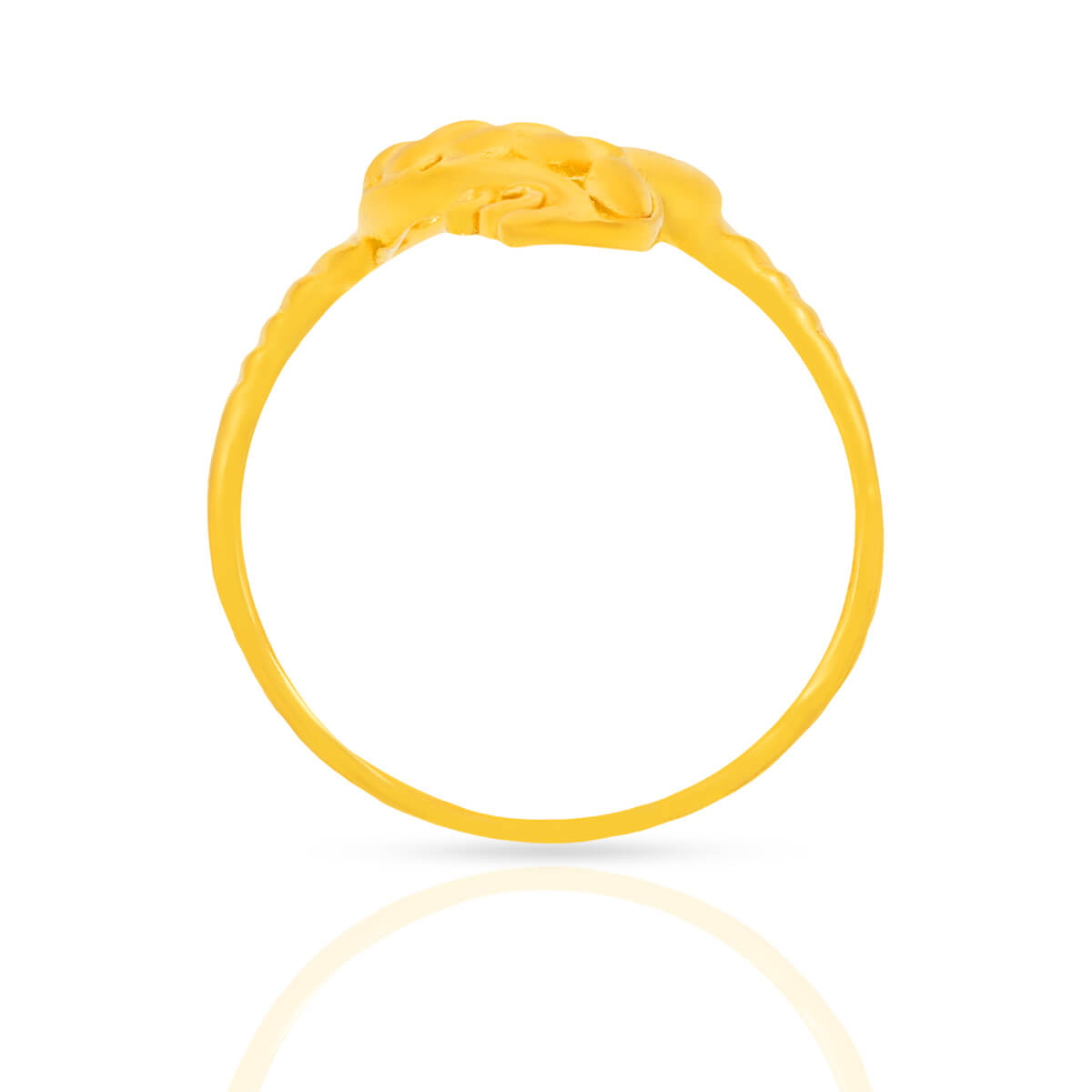 Delightful Swirl Gold Women Ring
