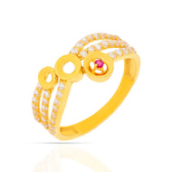 Contemporary Shimmer Gold Ring for Women