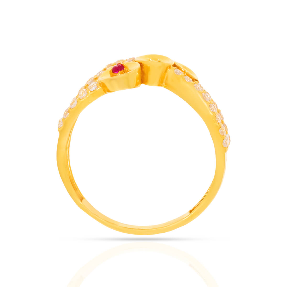 Contemporary Shimmer Gold Ring for Women