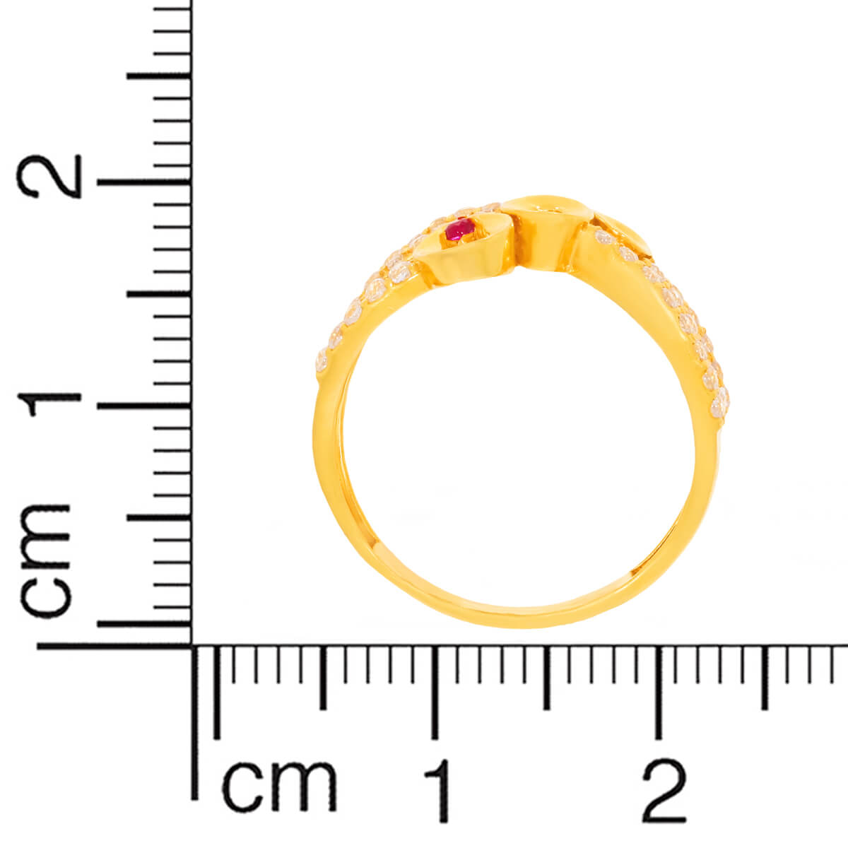 Contemporary Shimmer Gold Ring for Women