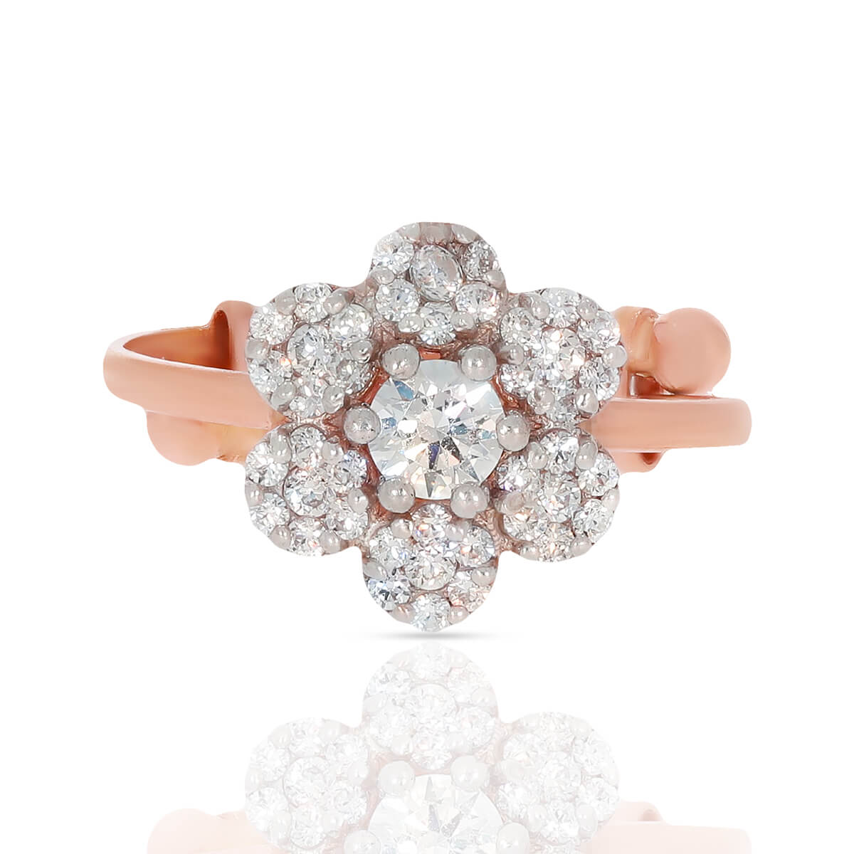 Dynamic Flora Glow Gold Ring for Women