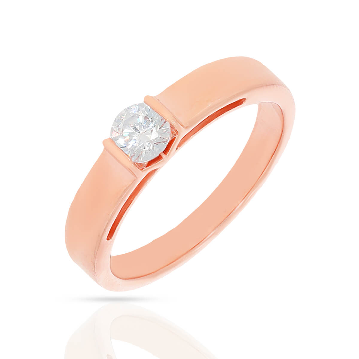 Sleek Vibrant Rose Gold Women Ring