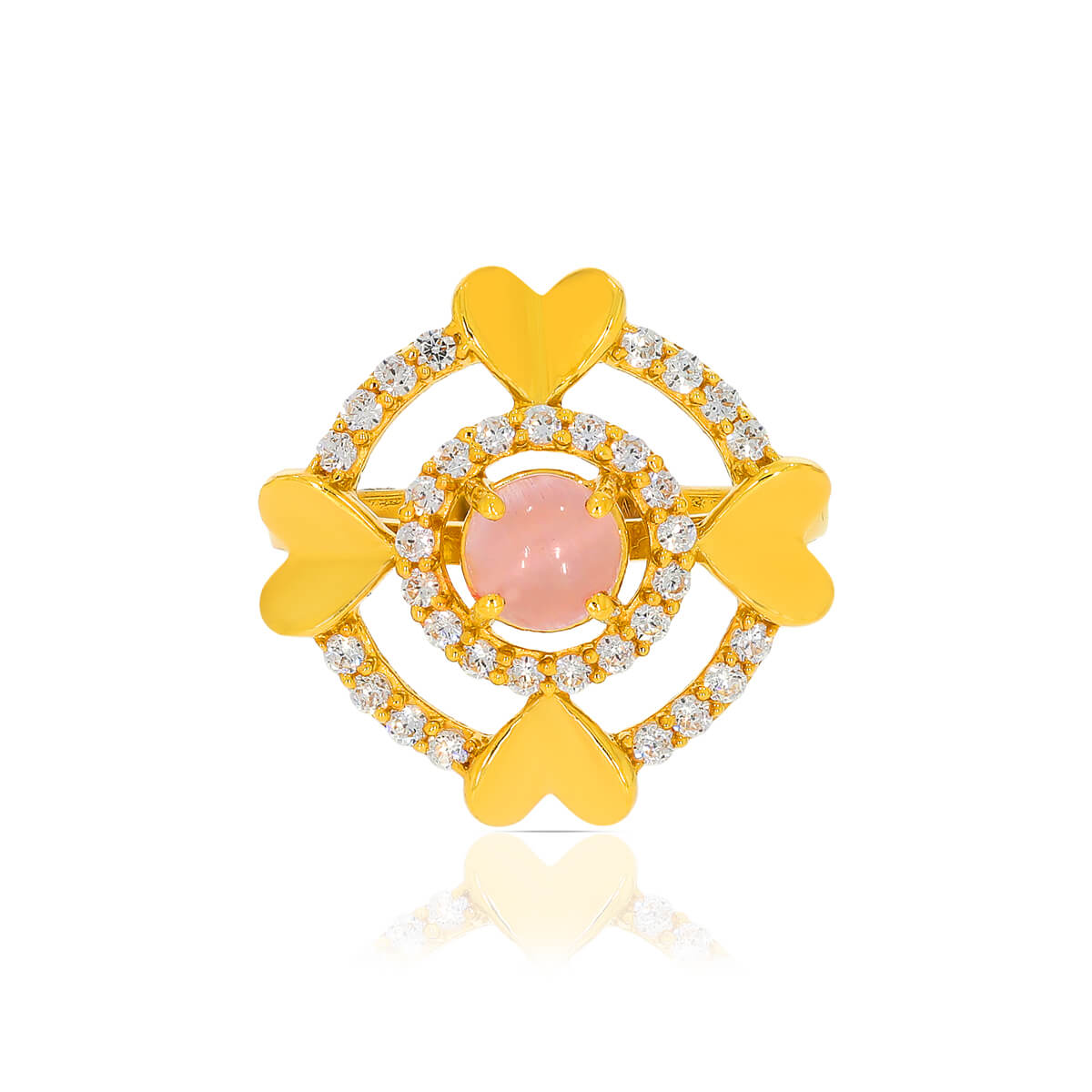 Enigmatic Elegance Gold Women Ring