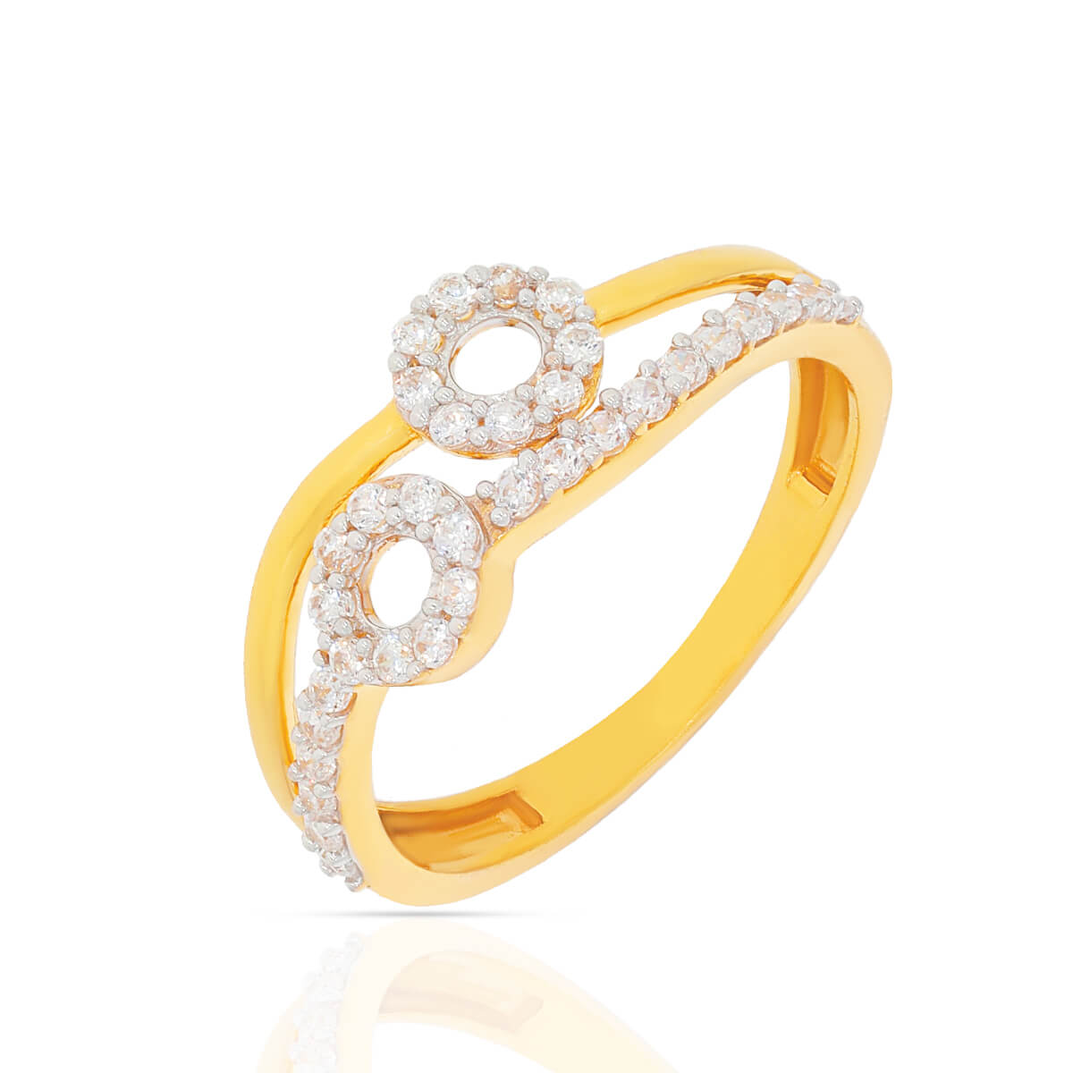 Shimmering Petite Orbs Gold Ring for Women