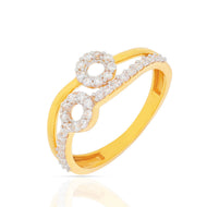 Shimmering Petite Orbs Gold Ring for Women