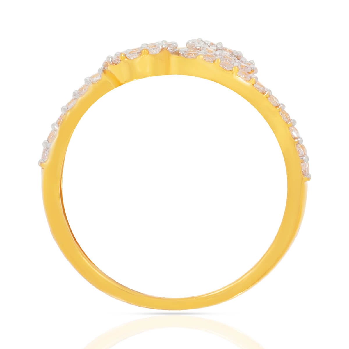 Shimmering Petite Orbs Gold Ring for Women