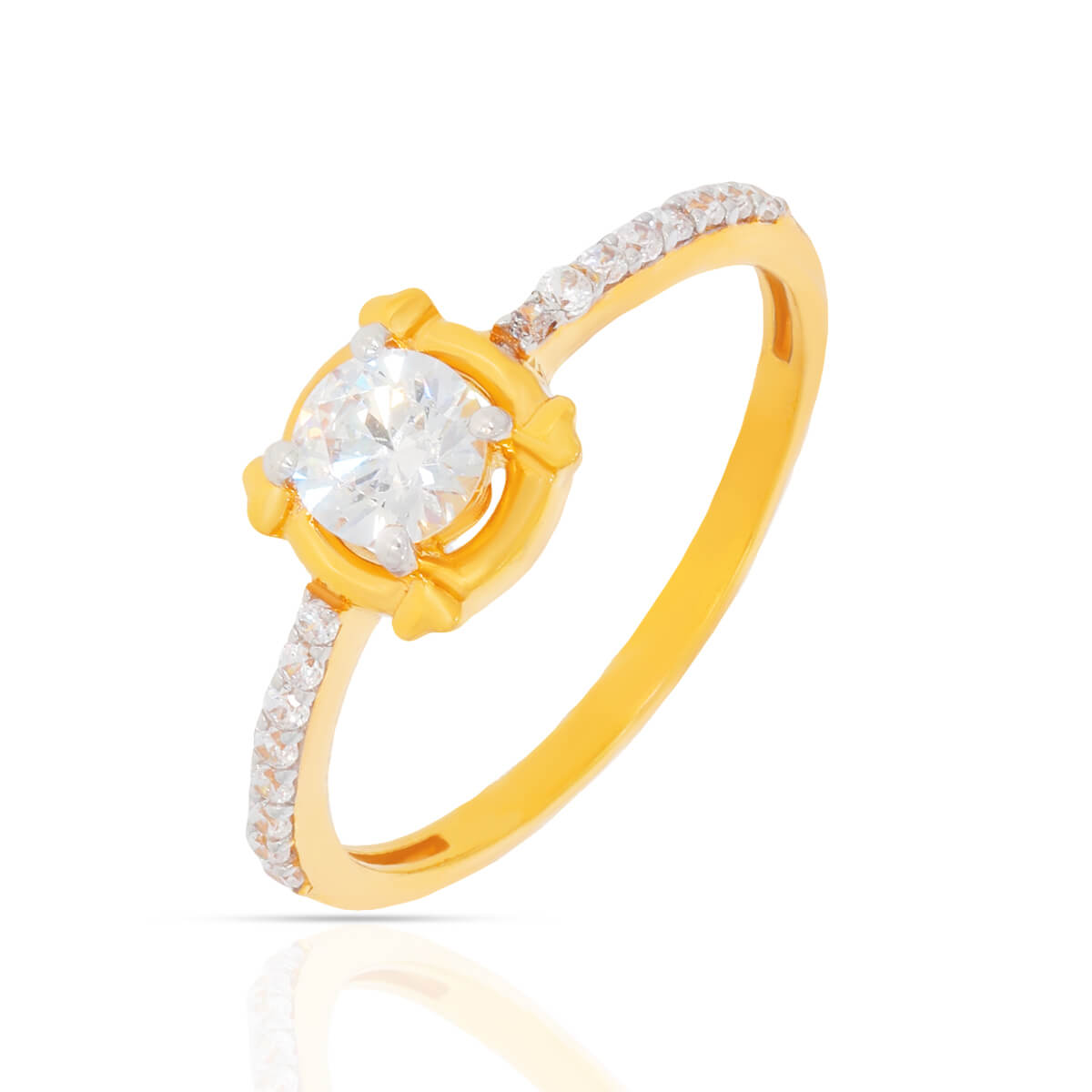 Minimalist Dazzle Gold Ring for Women