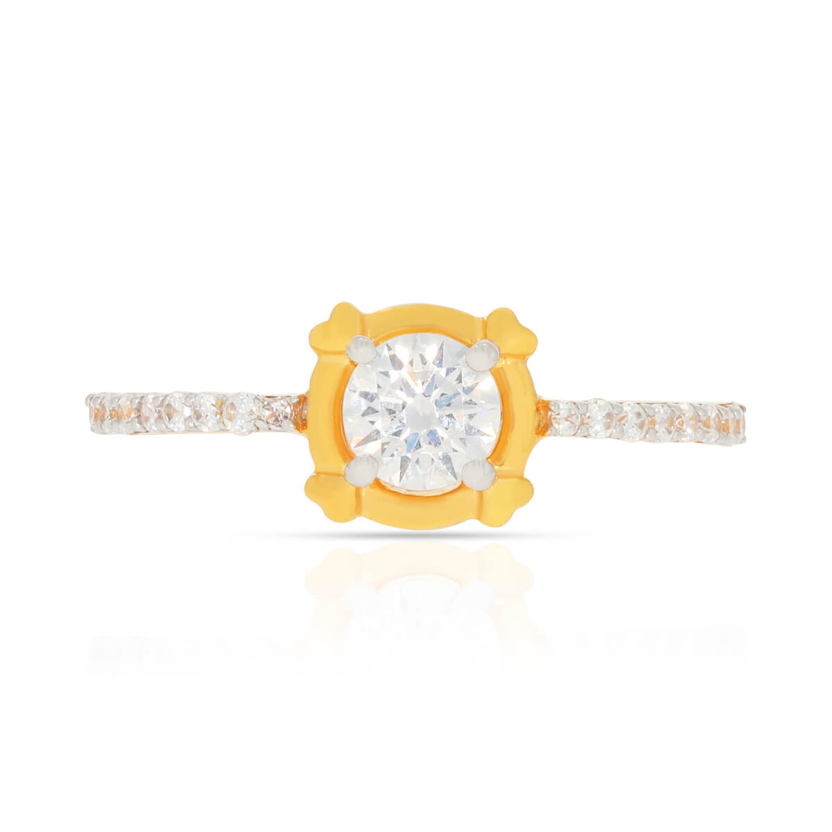 Minimalist Dazzle Gold Ring for Women