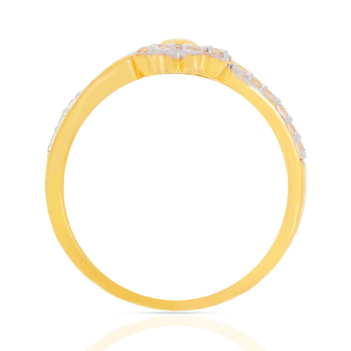 Minimalist Heart Dazzle Gold Ring for Women