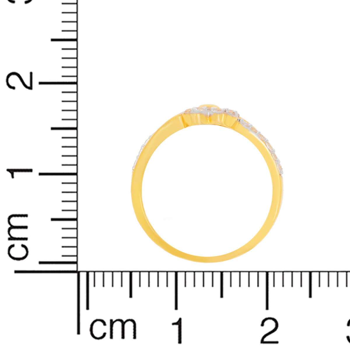 Minimalist Heart Dazzle Gold Ring for Women