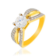 Classical Radiance Gold Engagement Ring for Women