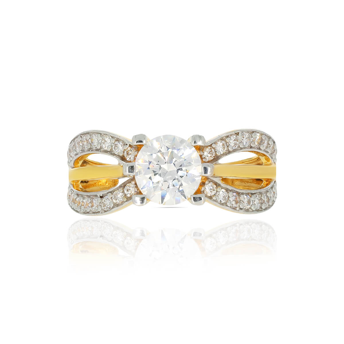 Classical Radiance Gold Engagement Ring for Women