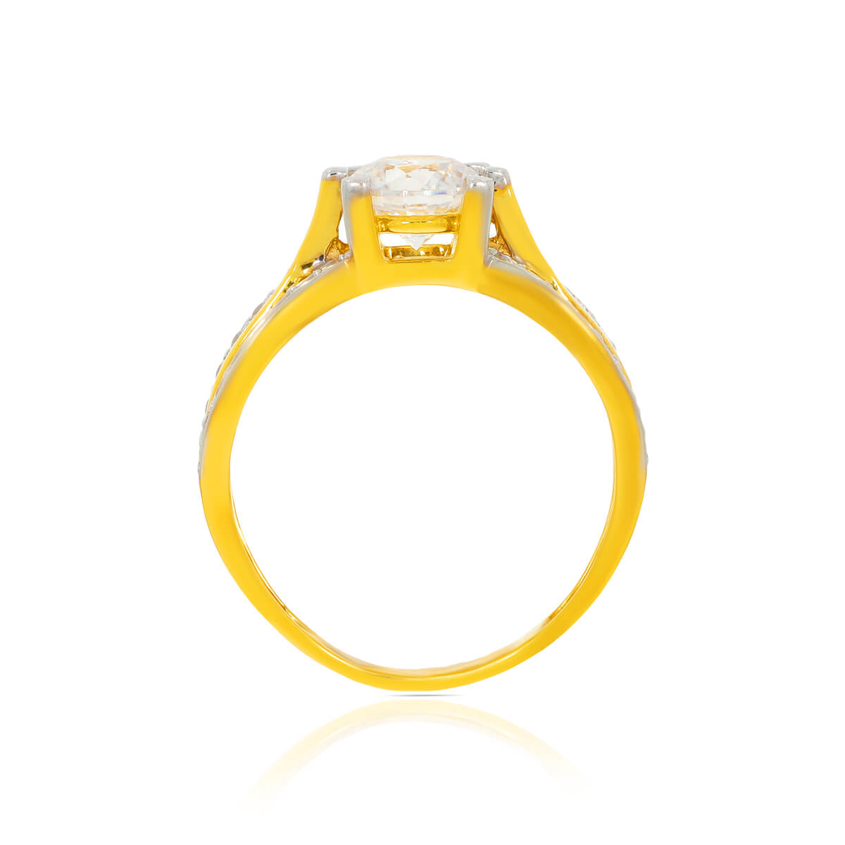 Classical Radiance Gold Engagement Ring for Women