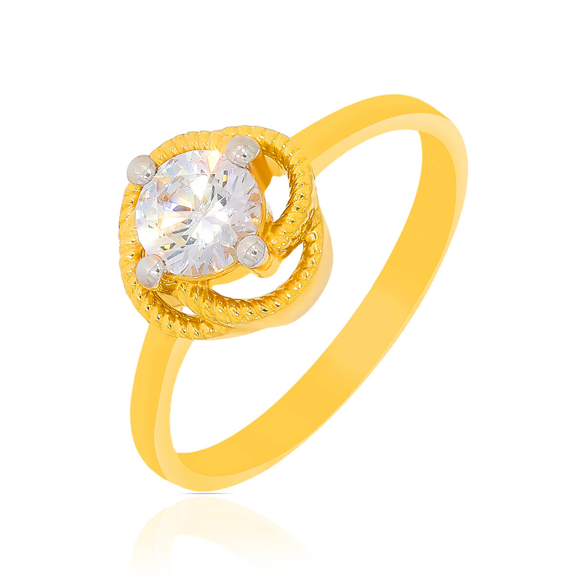 Shine and Swirl Gold Ring for Women