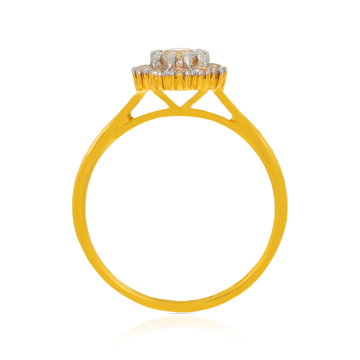 Shine and Swirl Gold Ring for Women