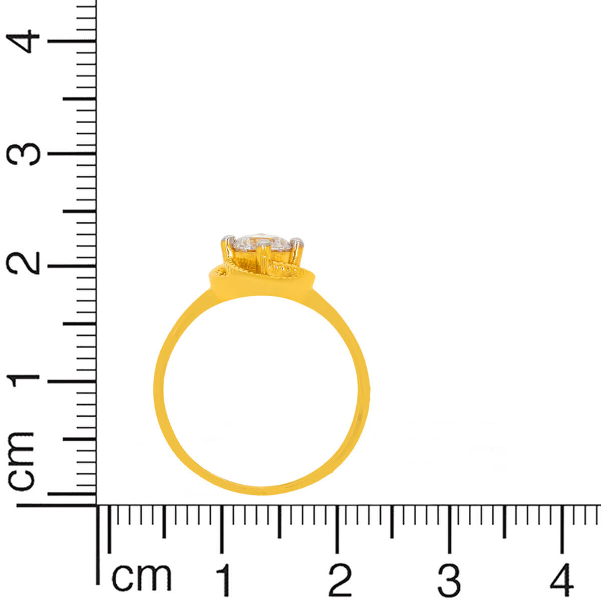 Shine and Swirl Gold Ring for Women