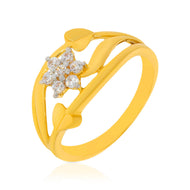 Soft Floral Glow Gold Women Ring