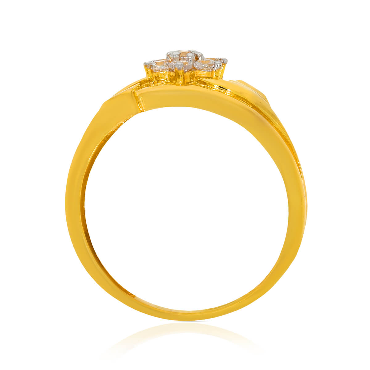 Soft Floral Glow Gold Women Ring