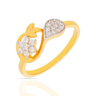 Starlit Paisley Elegance Gold Ring for Women