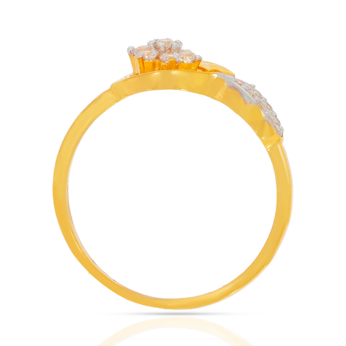 Starlit Paisley Elegance Gold Ring for Women