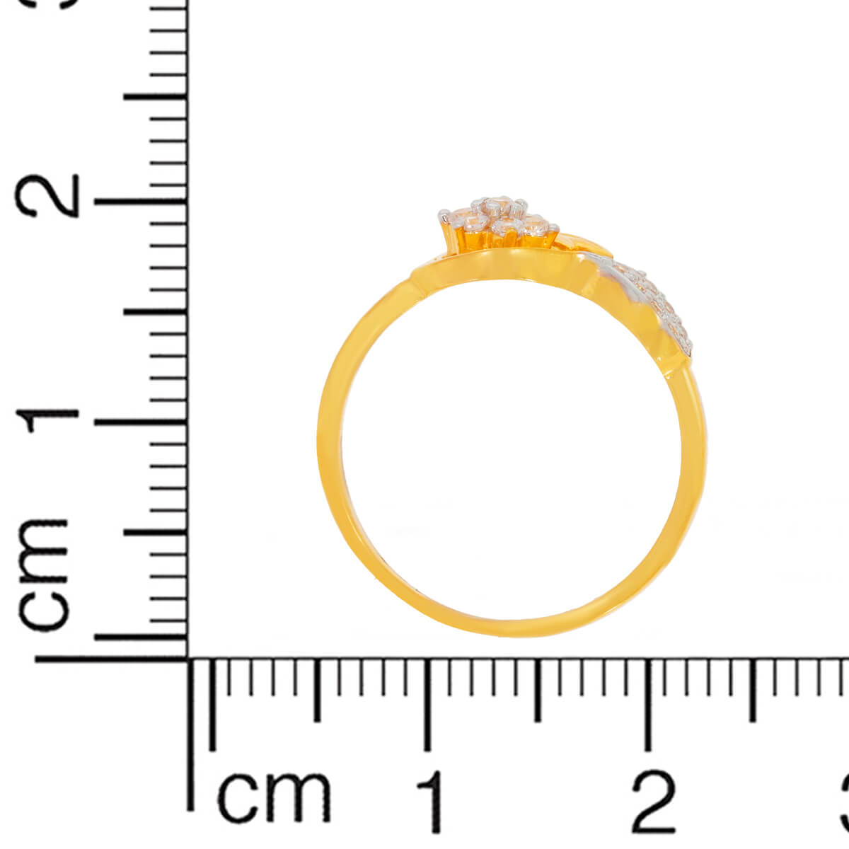 Starlit Paisley Elegance Gold Ring for Women